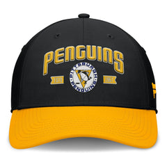 Pittsburgh Penguins Fanatics Heritage Captain Flex Hat - Black/Gold - NHL