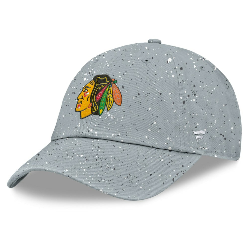 Chicago Blackhawks Fanatics Women's Heritage Snow Day Speckle Adjustable Hat - Gray - NHL