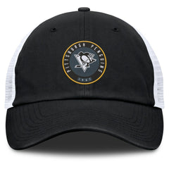 Pittsburgh Penguins Fanatics Averie Trucker Adjustable Hat - Black/White - NHL