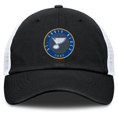 St. Louis Blues Fanatics Averie Trucker Adjustable Hat - Black/White - NHL