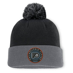 Philadelphia Flyers Fanatics Aspyn Cuffed Knit Hat with Pom - Black - NHL