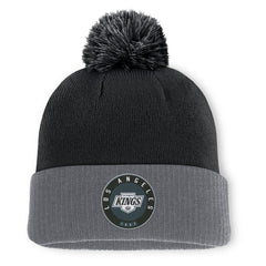 Los Angeles Kings Fanatics Aspyn Cuffed Knit Hat with Pom - Black - NHL