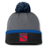New York Rangers Fanatics Women's Cuffed Knit Hat with Pom - Charcoal - NHL