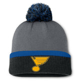 St. Louis Blues Fanatics Women's Cuffed Knit Hat with Pom - Charcoal - NHL