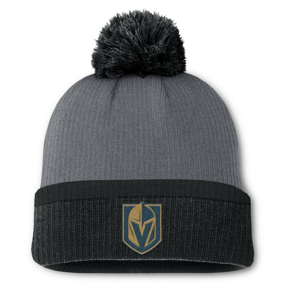 Vegas Golden Knights Fanatics Women's Cuffed Knit Hat with Pom - Charcoal - NHL