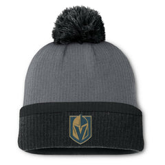Vegas Golden Knights Fanatics Women's Cuffed Knit Hat with Pom - Charcoal - NHL