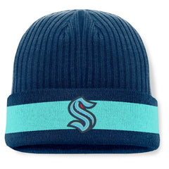 Seattle Kraken Fanatics Blueliner Cuffed Knit Hat - Deep Sea Blue - NHL