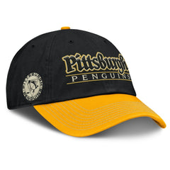 Pittsburgh Penguins Fanatics Heritage Home Ice Two-Tone Adjustable Hat - Black/Gold - NHL