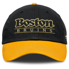 Boston Bruins Fanatics Heritage Home Ice Two-Tone Adjustable Hat - Black/Gold - NHL
