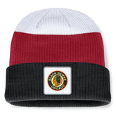Chicago Blackhawks Fanatics Heritage Showboat Color-Block Cuffed Knit Hat - Black/Red - NHL