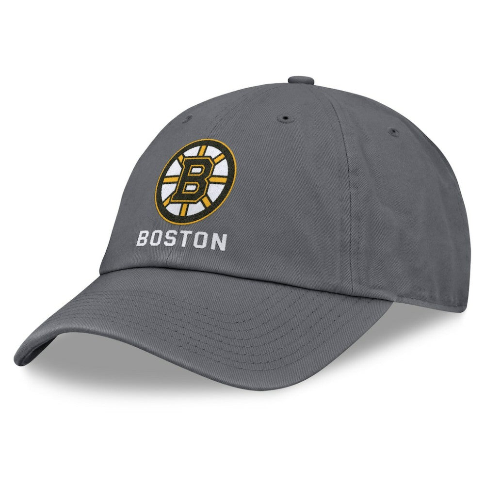 Boston Bruins Fanatics Washed Adjustable Hat - Charcoal - NHL