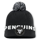 Pittsburgh Penguins Fanatics Fundamental High Stick Cuffed Knit Hat with Pom - Black - NHL