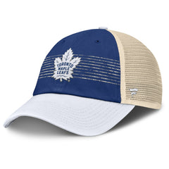 Toronto Maple Leafs Fanatics Heritage Breakaway Trucker Adjustable Hat - Blue/Cream - NHL