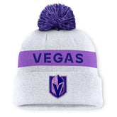 Vegas Golden Knights Fanatics Hockey Fights Cancer Cuffed Knit Hat with Pom - White - NHL