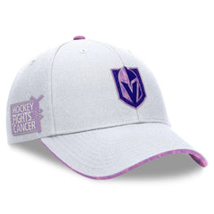 Vegas Golden Knights Fanatics Authentic Pro Hockey Fights Cancer Adjustable Hat - White - NHL