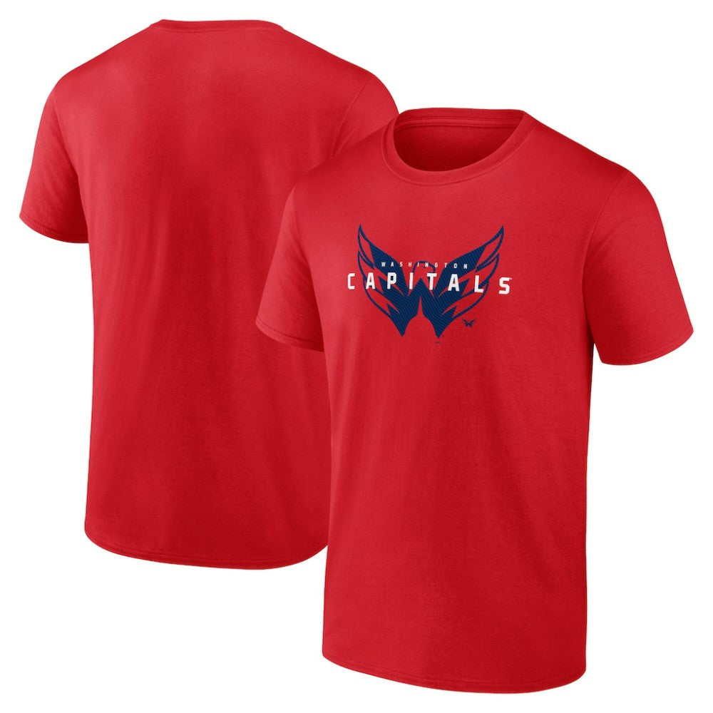 Washington Capitals Logo Athletic Coordinate T-Shirt - Red - NHL