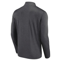 Los Angeles Kings Logo Athletic Head-to-Head Raglan Quarter-Zip Top - Heather Charcoal - NHL