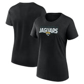 Jacksonville Jaguars Logo Athletic Women's Lean T-Shirt Black | NFL