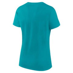 Miami Dolphins Logo Athletic Women's Lean T-Shirt Aqua | NFL