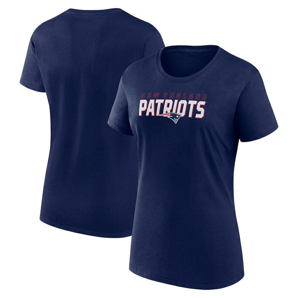 New England Patriots Logo Athletic Women's Lean T-Shirt Navy | NFL