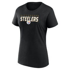 Pittsburgh Steelers Logo Athletic Women's Lean T-Shirt Black | NFL