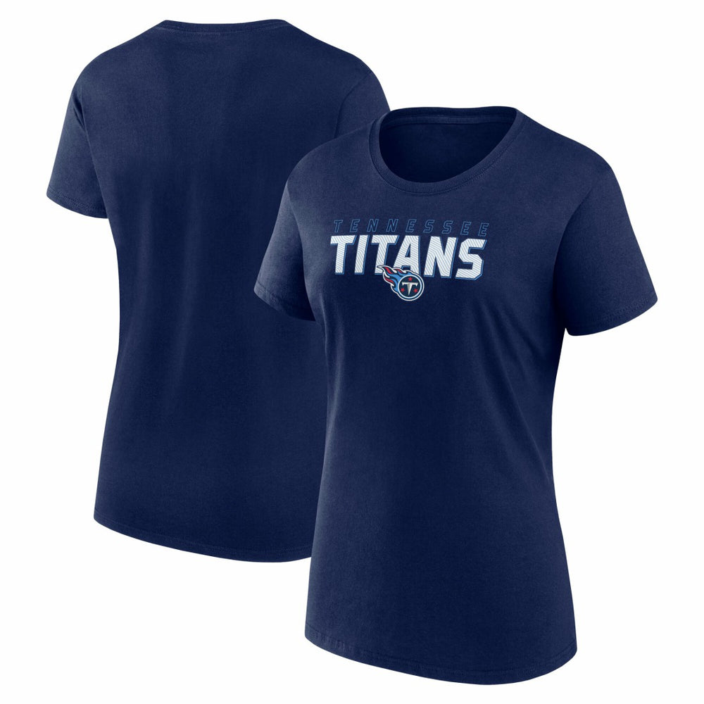 Tennessee Titans Logo Athletic Women's Lean T-Shirt Navy | NFL