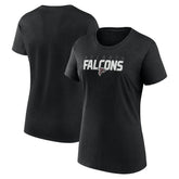 Atlanta Falcons Logo Athletic Women's Lean T-Shirt Black | NFL