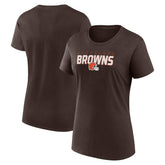 Cleveland Browns Logo Athletic Women's Lean T-Shirt Brown | NFL