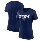 Dallas Cowboys Logo Athletic Women's Lean T-Shirt Navy | NFL