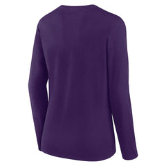 Baltimore Ravens Logo Athletic Women's Grip Long Sleeve T-Shirt Purple | NFL