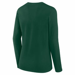 Green Bay Packers Logo Athletic Women's Grip Long Sleeve T-Shirt Green | NFL