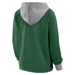 New York Jets Logo Athletic Women's Boom Fleece Pullover V-Neck Hoodie Green | NFL