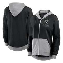 Las Vegas Raiders Logo Athletic Women's Hit It French Terry Full-Zip Hoodie Black | NFL