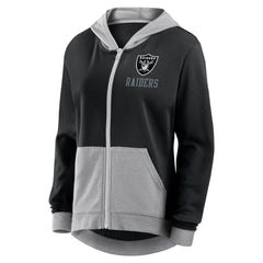 Las Vegas Raiders Logo Athletic Women's Hit It French Terry Full-Zip Hoodie Black | NFL