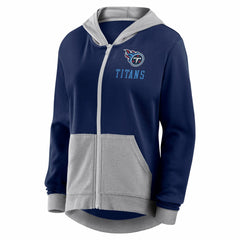 Tennessee Titans Logo Athletic Women's Hit It French Terry Full-Zip Hoodie Navy | NFL