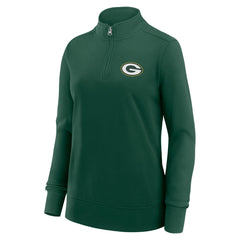 Green Bay Packers Logo Athletic Women's Velocity Quarter-Zip Jacket Green | NFL