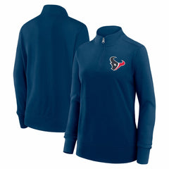 Houston Texans Logo Athletic Women's Velocity Quarter-Zip Jacket Navy | NFL