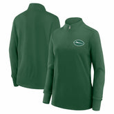 New York Jets Logo Athletic Women's Velocity Quarter-Zip Jacket Green | NFL