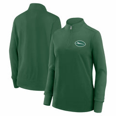 New York Jets Logo Athletic Women's Velocity Quarter-Zip Jacket Green | NFL