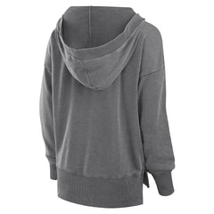 Baltimore Ravens Women's Initiative Snow Wash French Terry V-Neck Pullover Hoodie Heather Charcoal | Fanatics