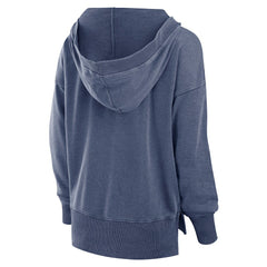 Seattle Seahawks Women's Initiative Snow Wash French Terry V-Neck Pullover Hoodie Heather College Navy | Fanatics