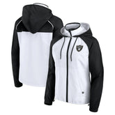 Las Vegas Raiders Women's Full-Zip Anorak Hoodie Jacket White | Fanatics