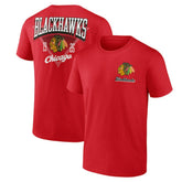 Chicago Blackhawks Logo Athletic Never Over T-Shirt - Red - NHL