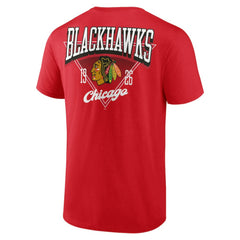 Chicago Blackhawks Logo Athletic Never Over T-Shirt - Red - NHL