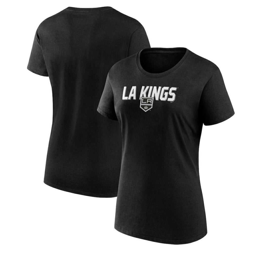 Los Angeles Kings Logo Athletic Women's Launch Scoop Neck T-Shirt - Black - NHL