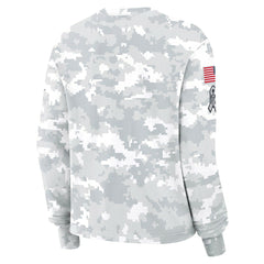 New York Jets Women's 2024 Salute To Service Dri-FIT Long Sleeve T-Shirt Arctic Camo | Nike for Sale