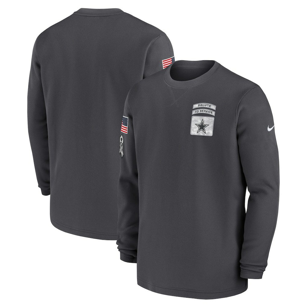 Dallas Cowboys 2024 Salute To Service Long Sleeve T-Shirt Anthracite | Nike for Sale