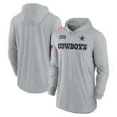 Dallas Cowboys 2024 Salute to Service Lightweight Dri-FIT Long Sleeve Hoodie T-Shirt Gray | Nike for Sale