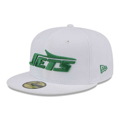 New York Jets New Era Wordmark Omaha 59FIFTY Fitted Hat White | NFL