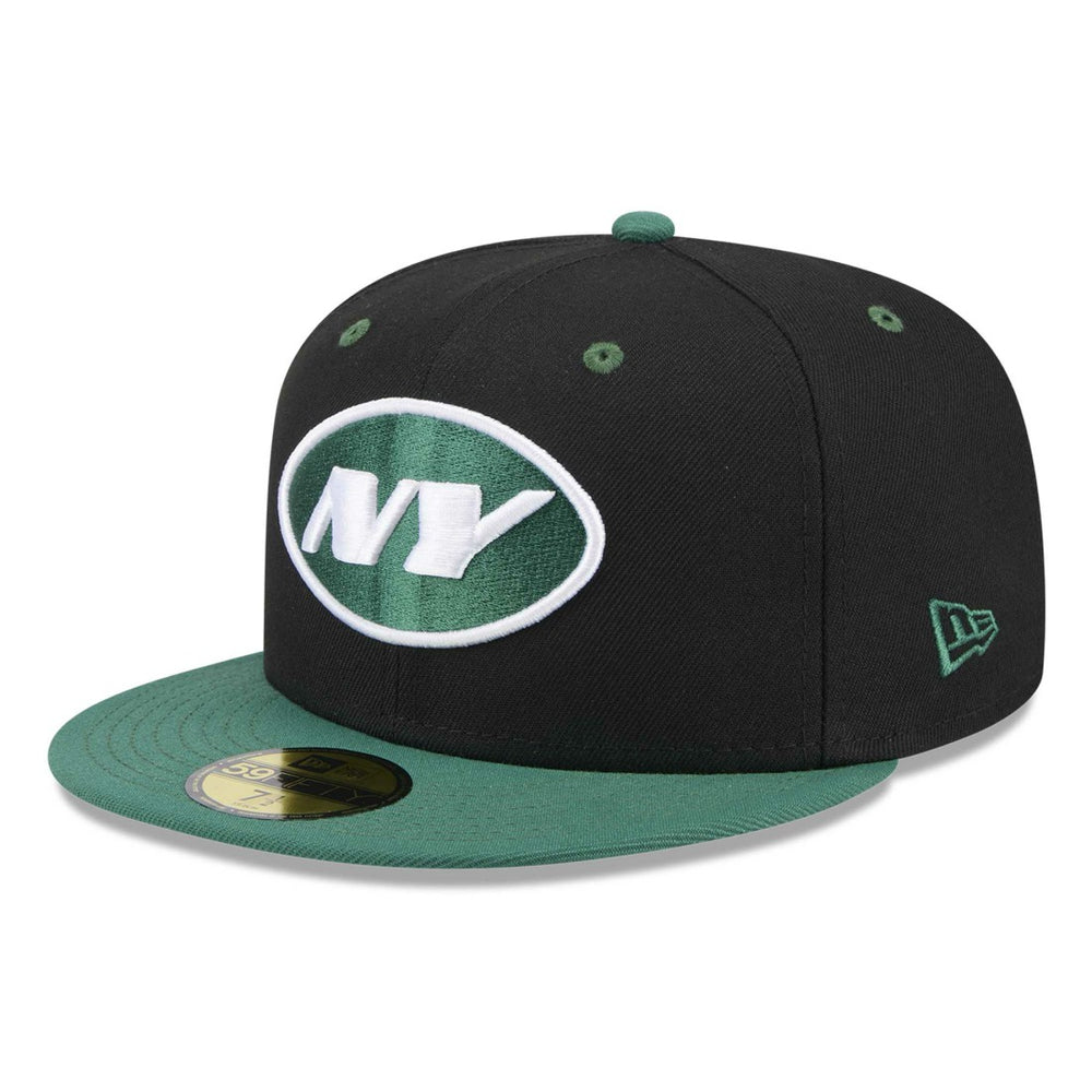 New York Jets New Era Flipside 2Tone 59FIFTY Fitted Hat Black/Green | NFL